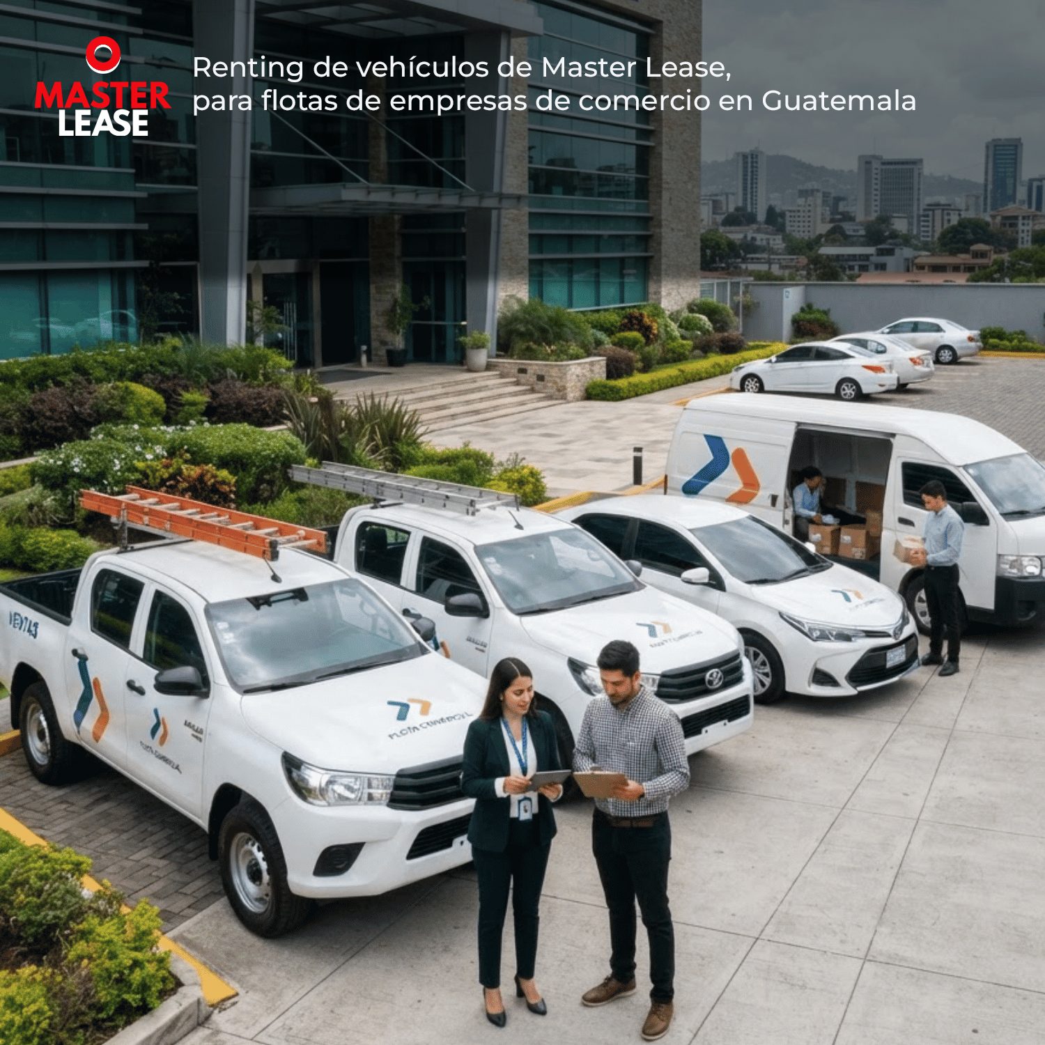 Flota de vehículos Master Lease en renting para empresas de comercio en Guatemala